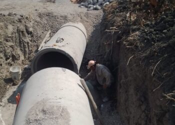 Secretaría de Obras Públicas rehabilita y construye colector pluvial en el Mante
