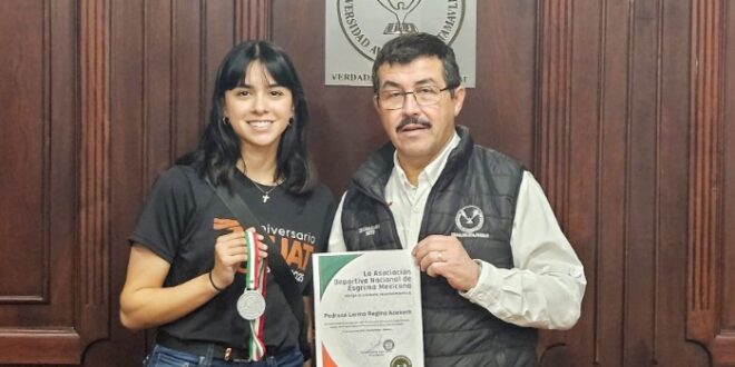 Felicita Dámaso Anaya a exitosa esgrimista de la UA
