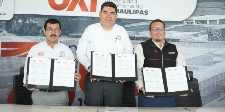 Firma la UAT convenio con el INE y el IETAM