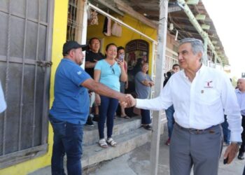 Va gobernador Américo Villarreal a Reynosa. «No están solos» les expresa a sus habitantes