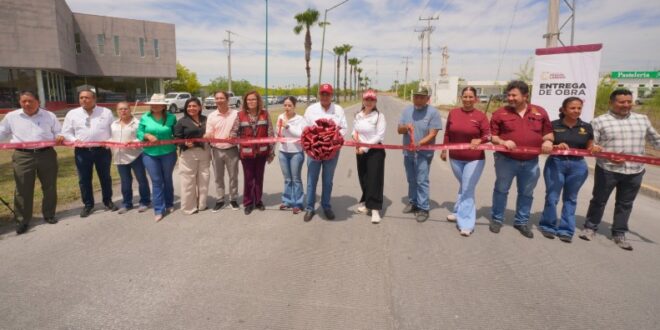 Con Carmen Lilia, Nvo Laredo se sigue transformando, entrega obra de repavimentación hidráulica