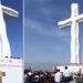 Mandatario tamaulipeco, entrega a Tula la cruz más grande de México