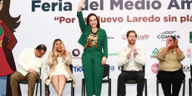 Alcaldesa de Nvo Laredo, impulsa futuro sustentable en la feria del medio ambiente