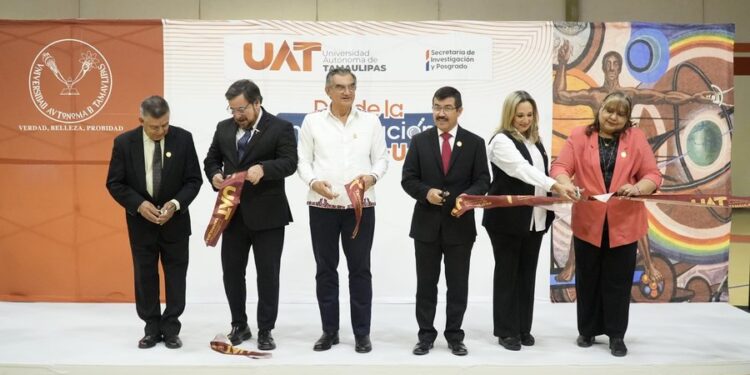 Gobernador tamaulipeco y Rector, inauguran día de la Investigación UAT 2025