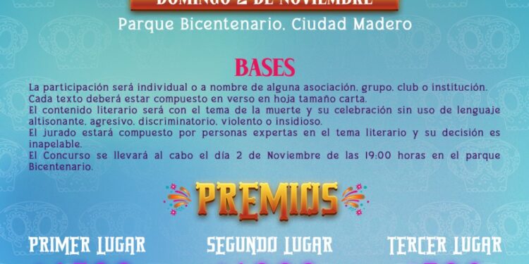 En ciudad Medero, convocan a inscribirse en concursos para celebración de Día de Muertos